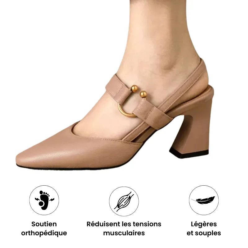 Divina - Chaussures à talons à confort orthopédique pour femme