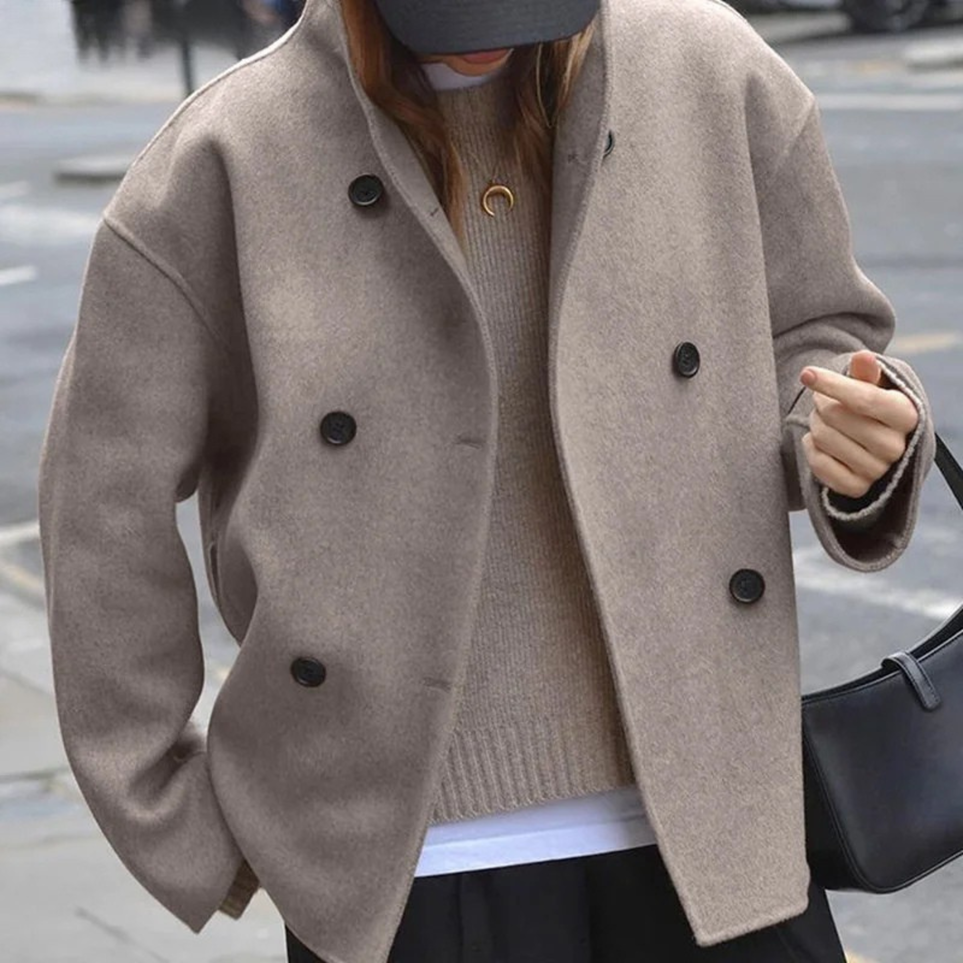 Elvy Paris | Manteau Court en Laine Élégant