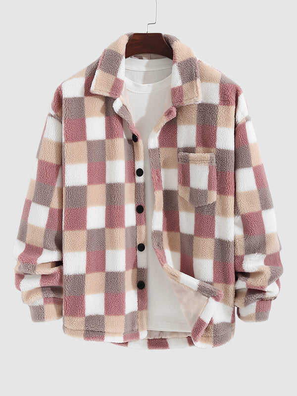 Elvy Paris™ | Veste Fluffy Carreaux Classique pour Hommes