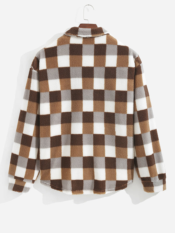 Elvy Paris™ | Veste Fluffy Carreaux Classique pour Hommes