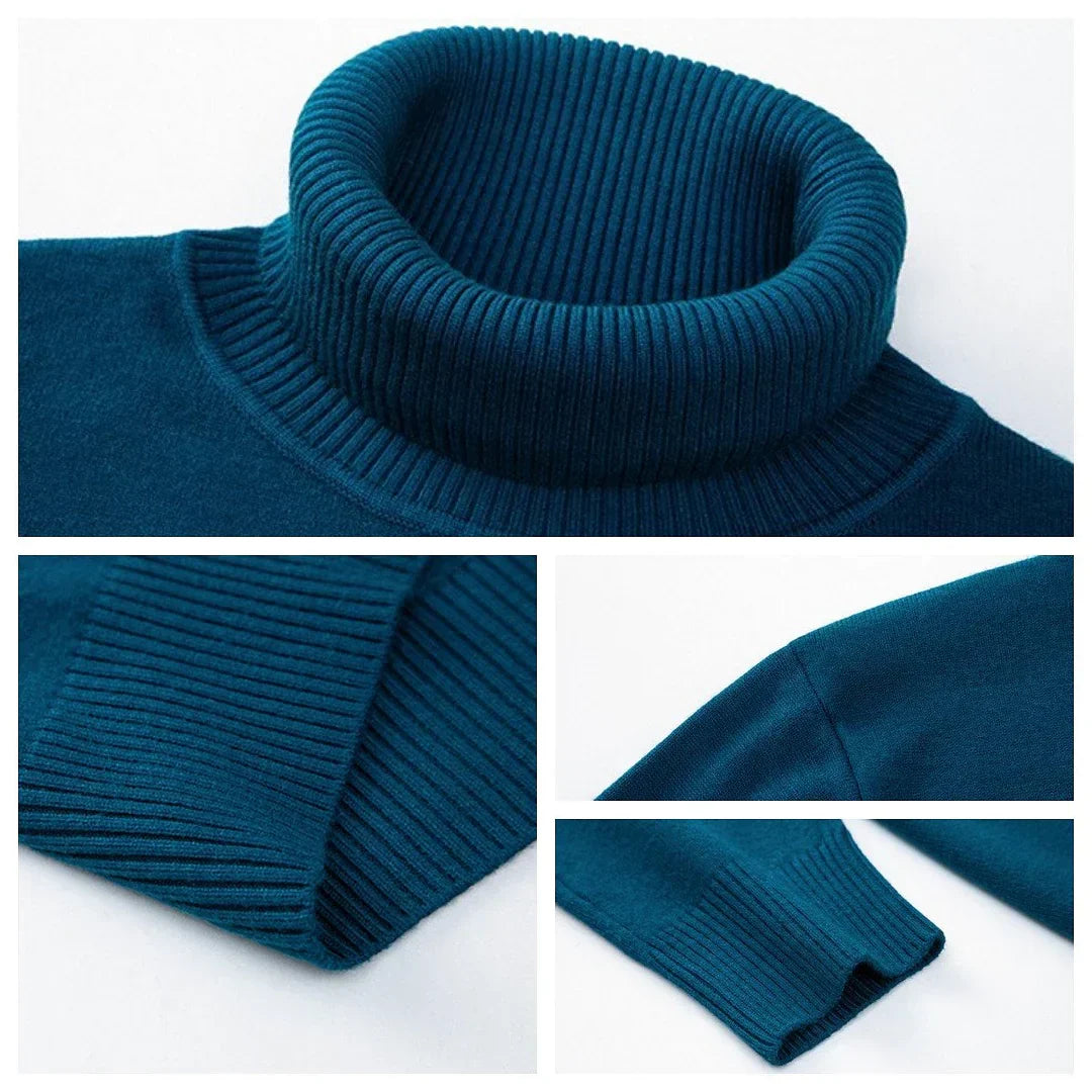 Elvy Paris™ | Pull Col Roulé en Cachemire de Luxe