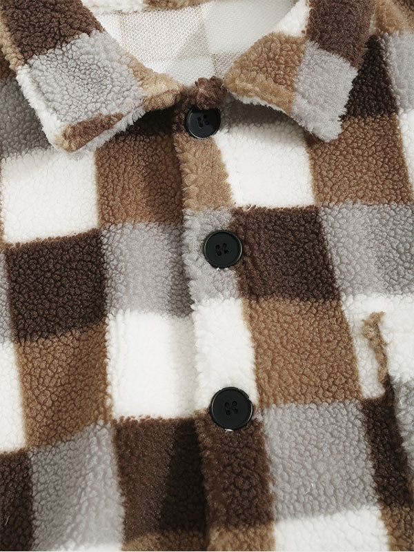 Elvy Paris™ | Veste Fluffy Carreaux Classique pour Hommes