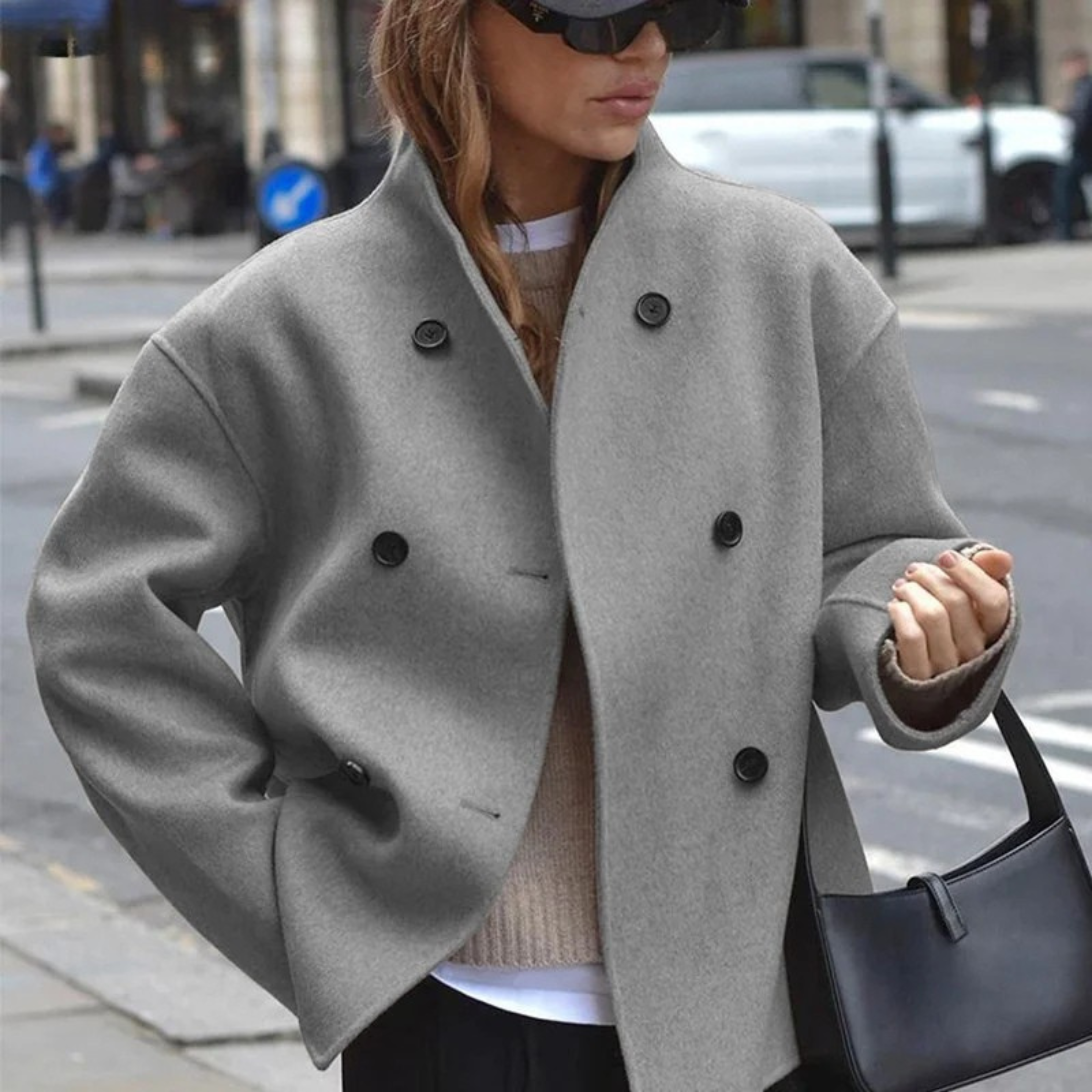 Elvy Paris | Manteau Court en Laine Élégant