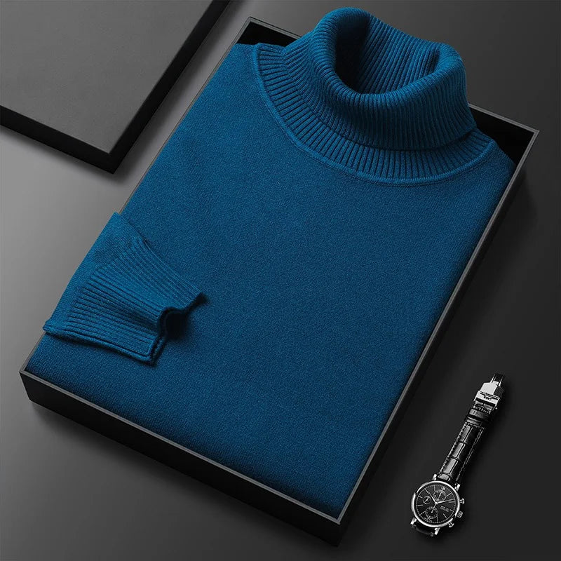 Elvy Paris™ | Pull Col Roulé en Cachemire de Luxe