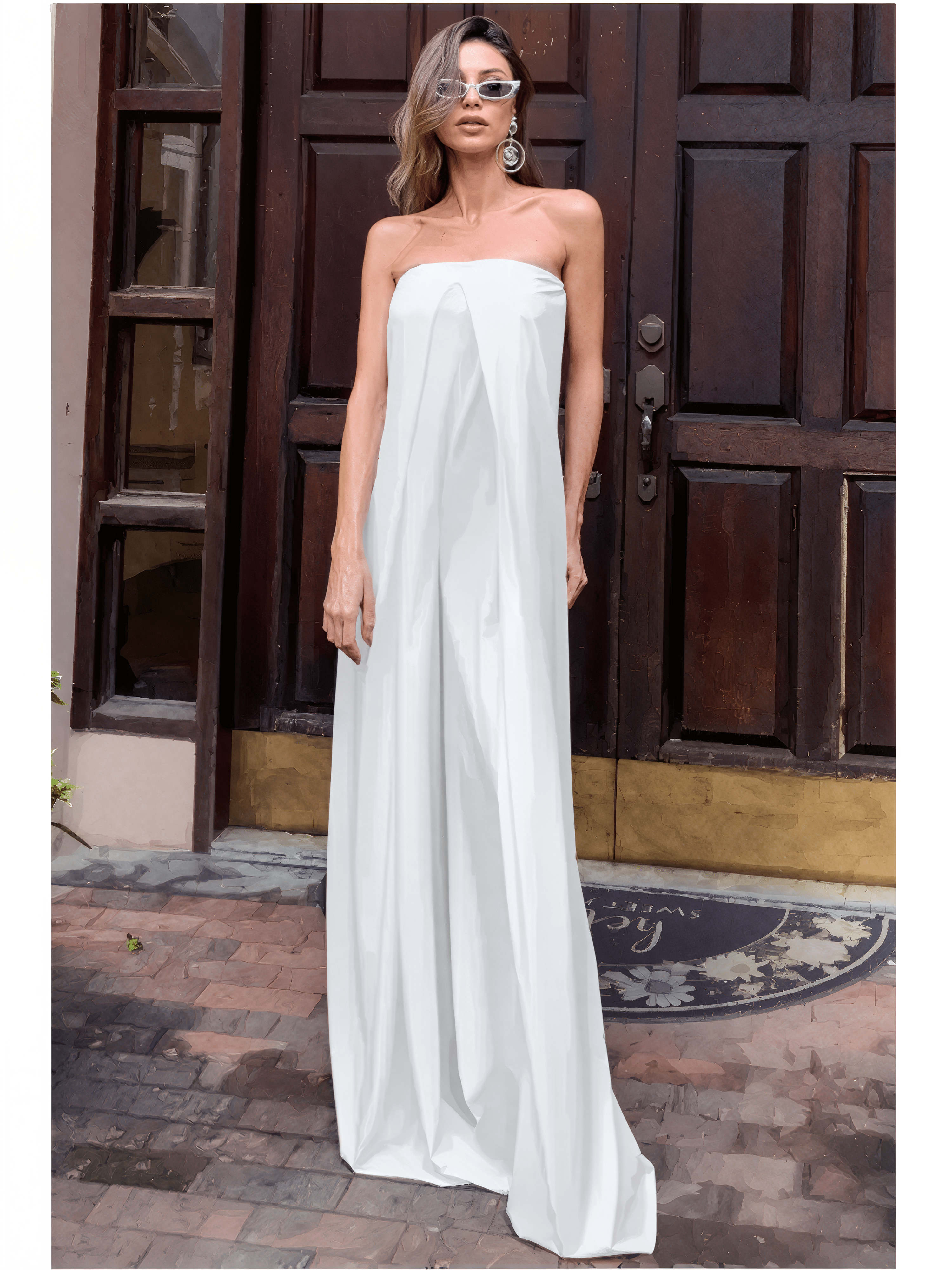 Noémie - Combinaison bustier noire fluide
