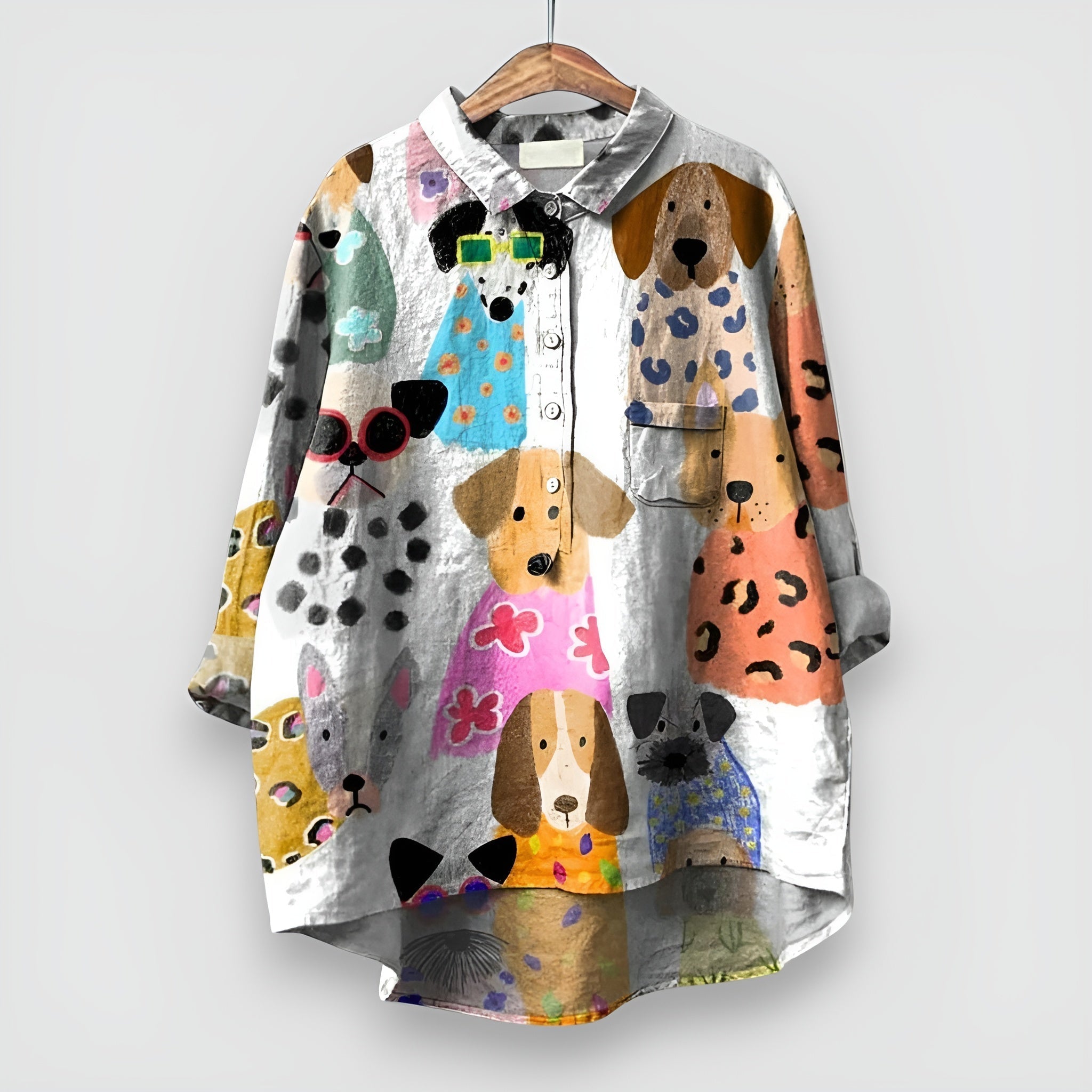 Kathrin | Chemise Femme avec Imprimé de Chien