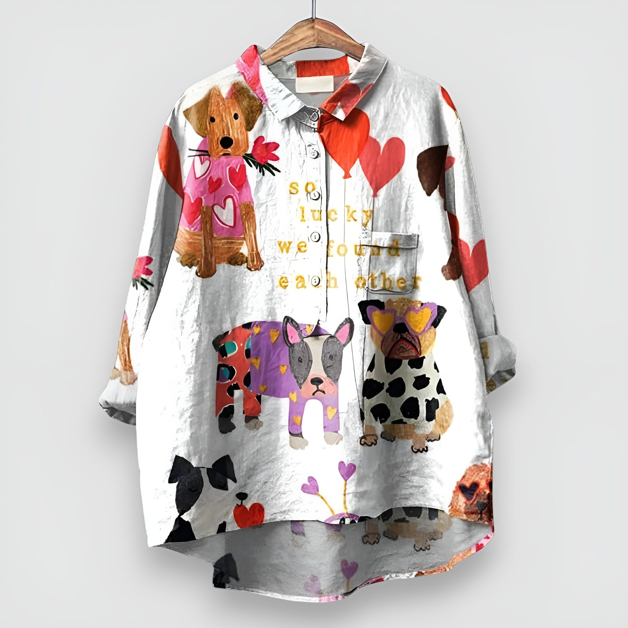 Kathrin | Chemise Femme avec Imprimé de Chien