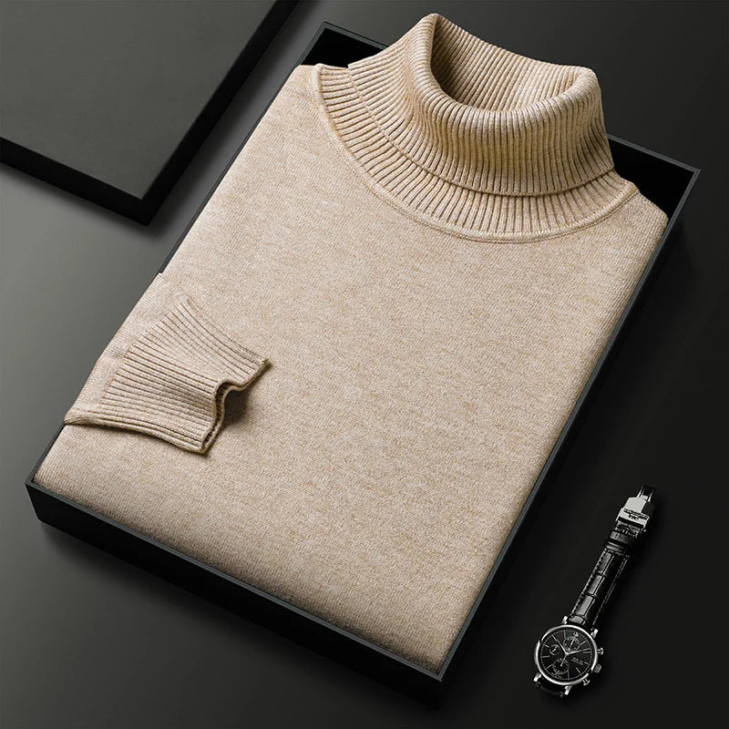 Elvy Paris™ | Pull Col Roulé en Cachemire de Luxe