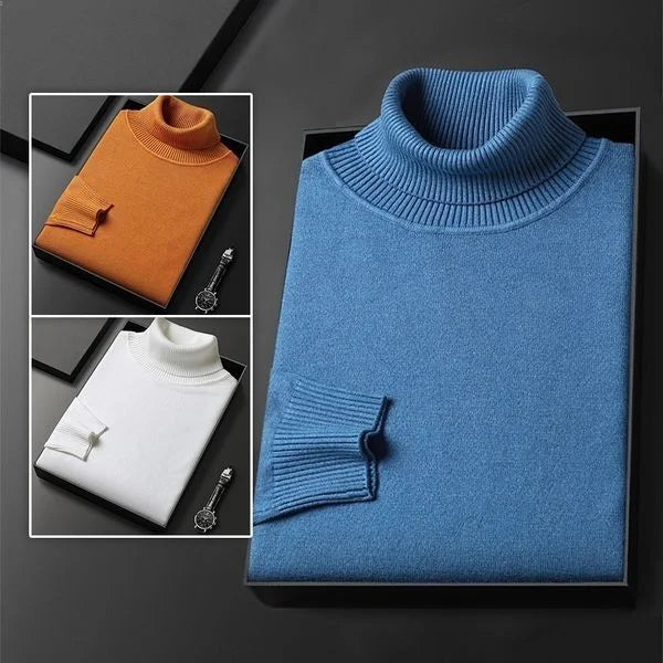 Elvy Paris™ | Pull Col Roulé en Cachemire de Luxe