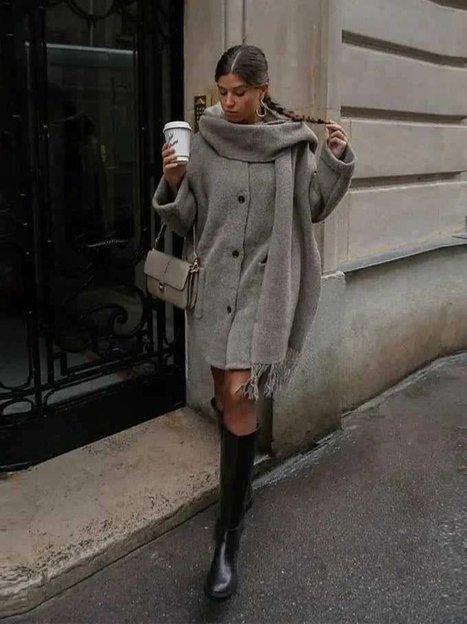 Elvy Paris™ | Manteau Châle Essentiel