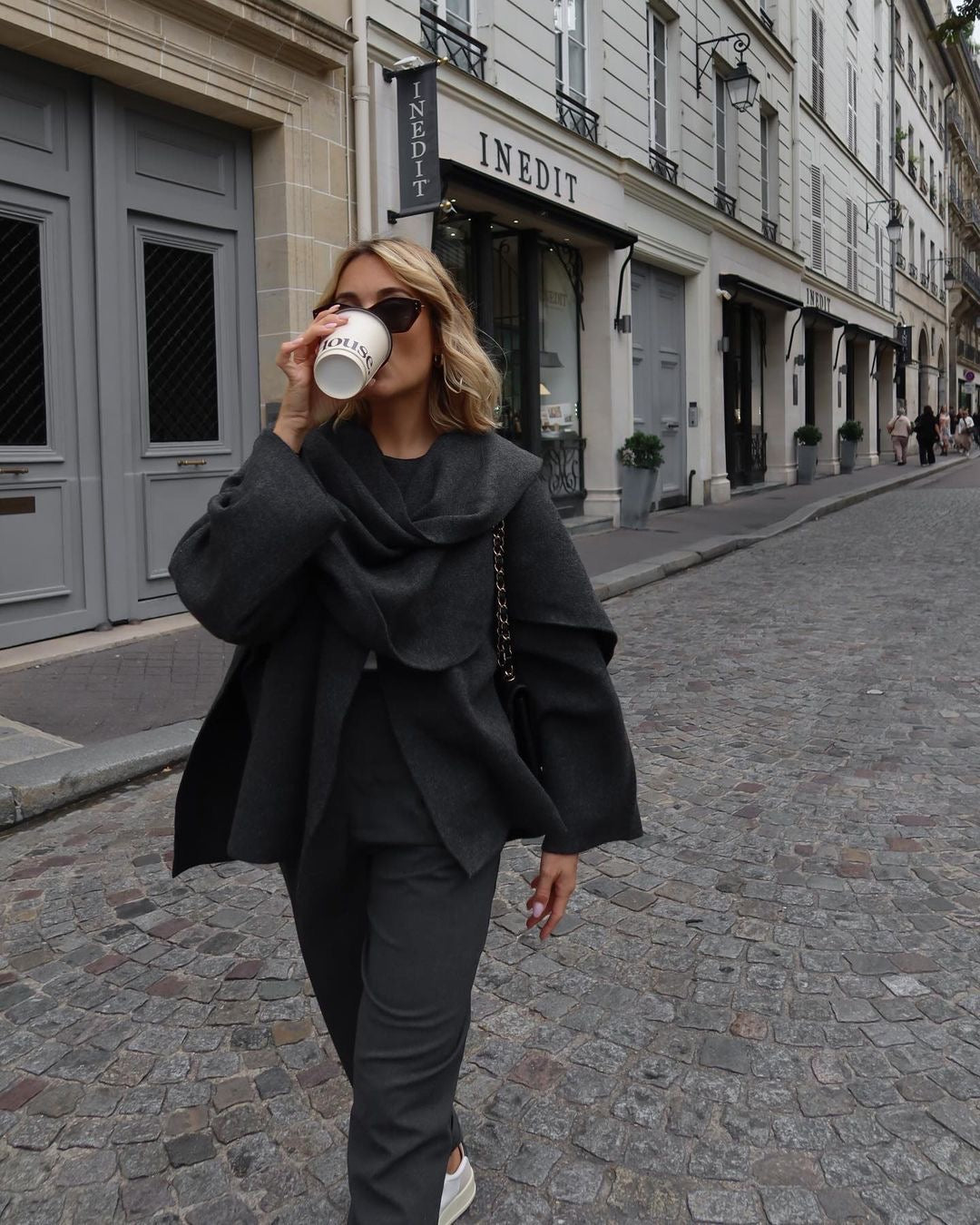Elvy Paris™ | Manteau Écharpe Chic