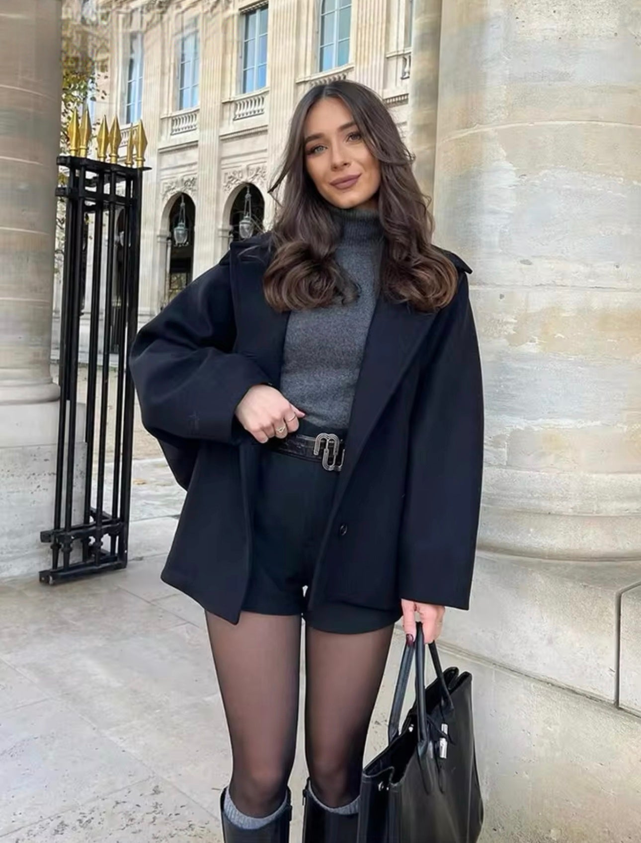 Elvy Paris™ | Manteau en laine oversize