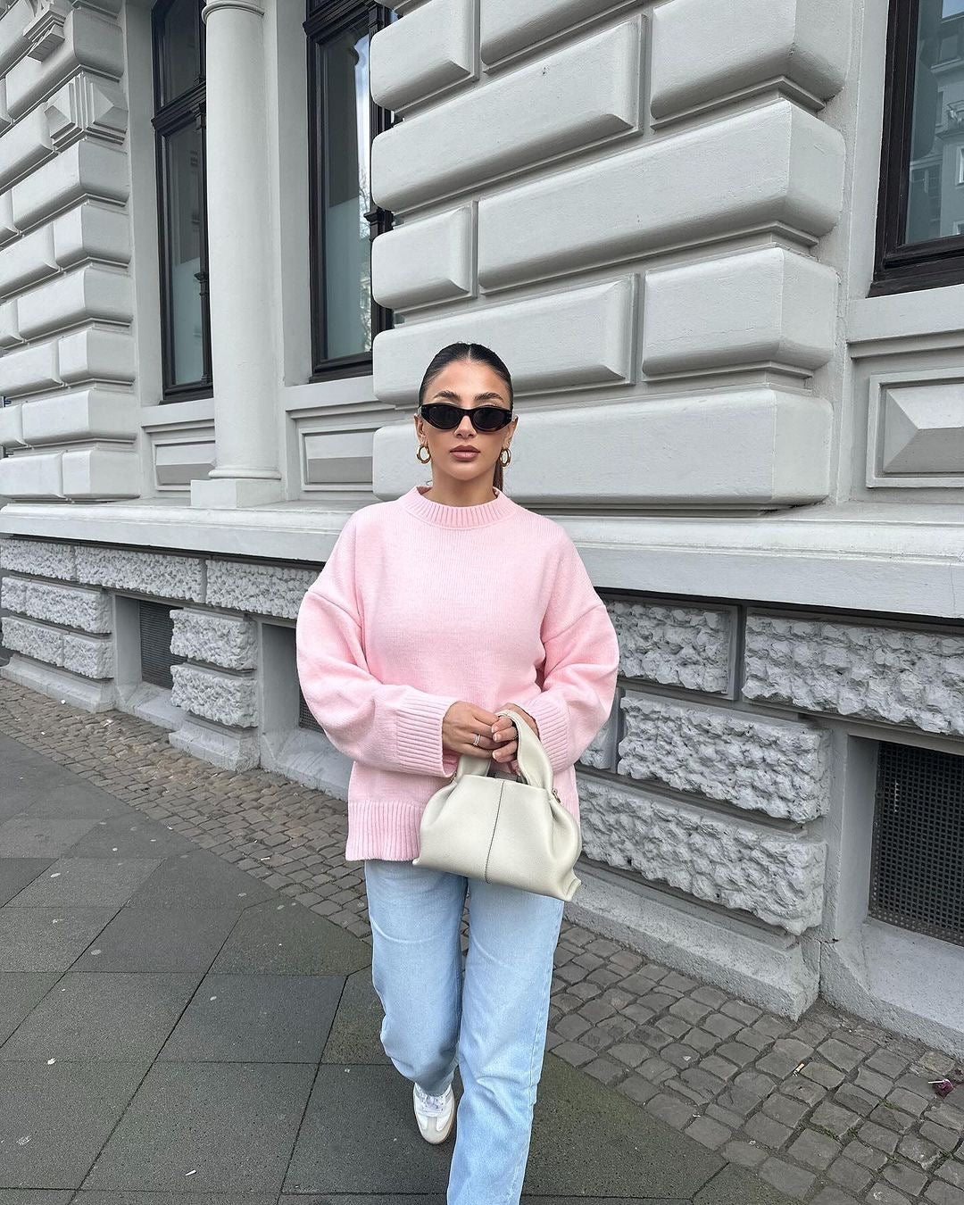 Elvy Paris™ | Pull rose oversize