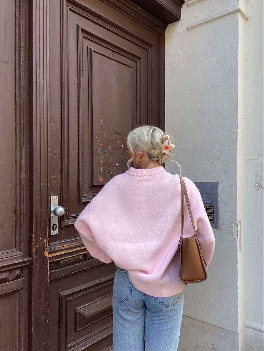 Elvy Paris™ | Pull rose oversize