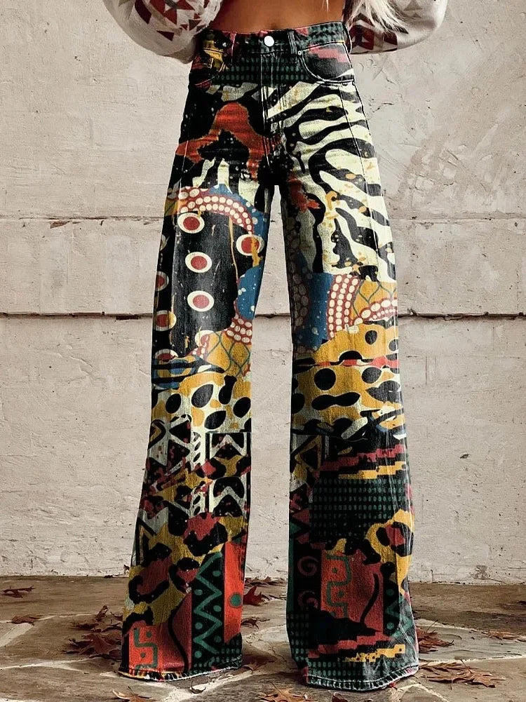 Elvy Paris | Pantalon évasé de couleur