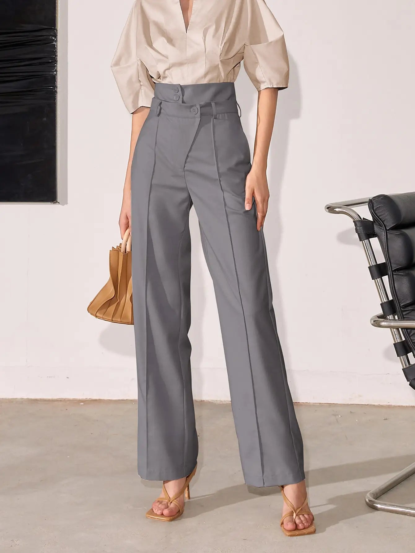 Elvy Paris | Pantalon taille haute – Élégance structurée