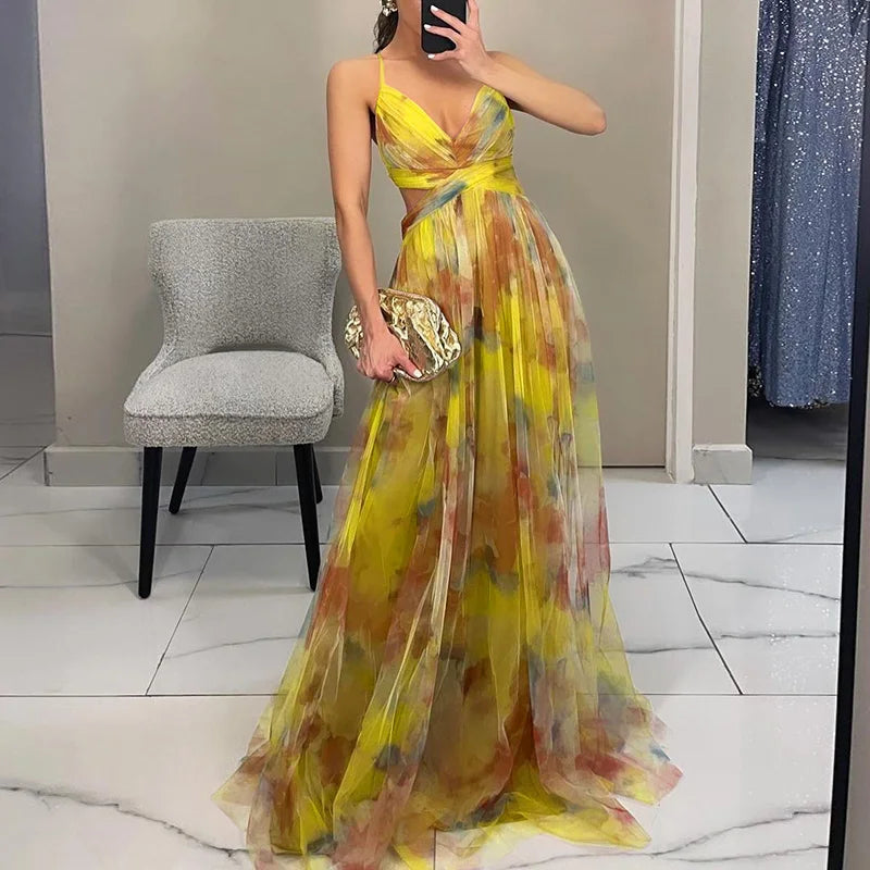 Giselle - Maxi-robe Envoûtante avec Imprimé Floral