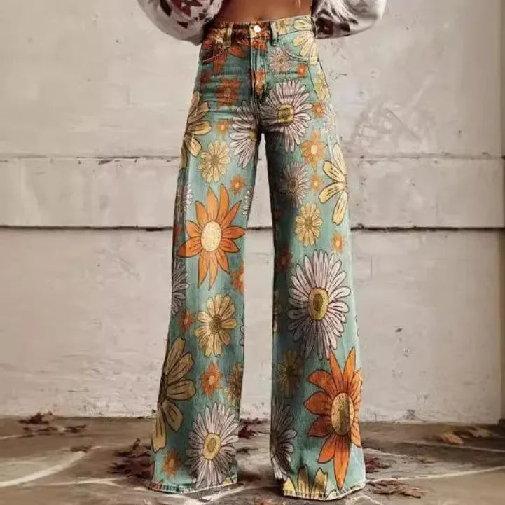 Elvy Paris | Pantalon évasé de couleur