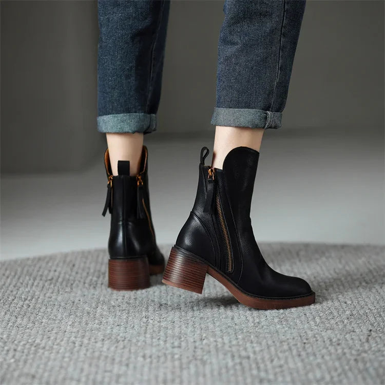 Elvy Paris™ - Bottes en cuir premium