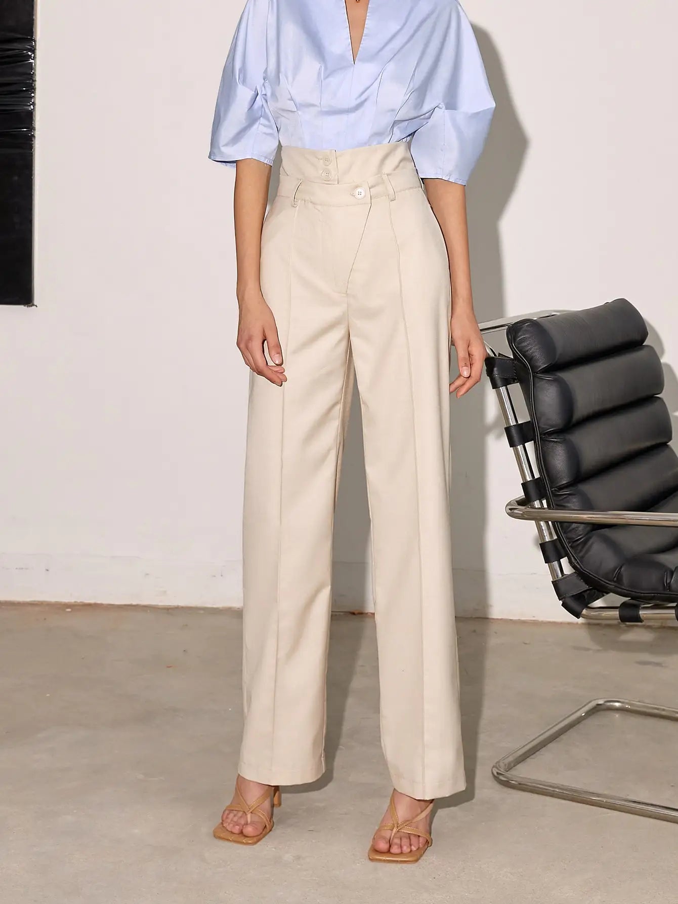 Elvy Paris | Pantalon taille haute – Élégance structurée