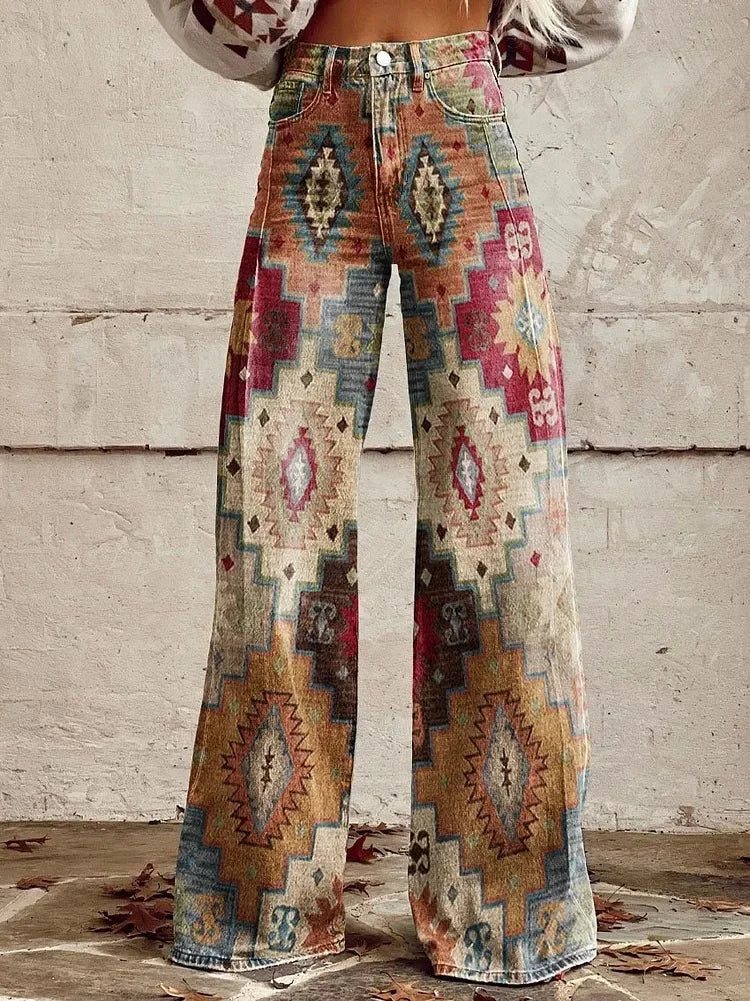 Elvy Paris | Pantalon évasé de couleur