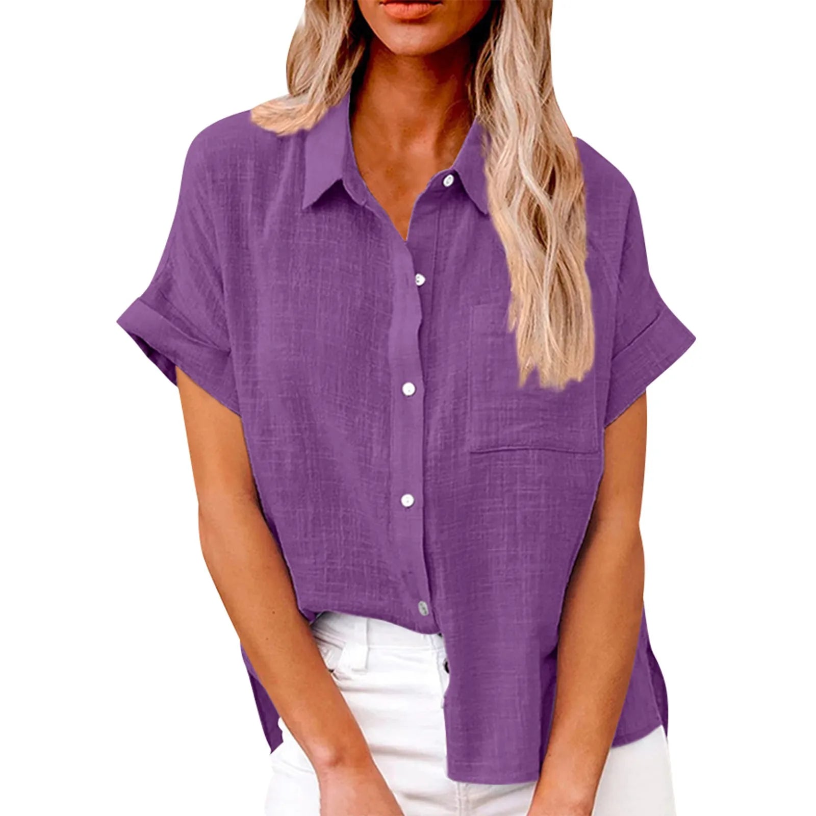 Elvy Paris | Chemise classique décontractée en coton et lin