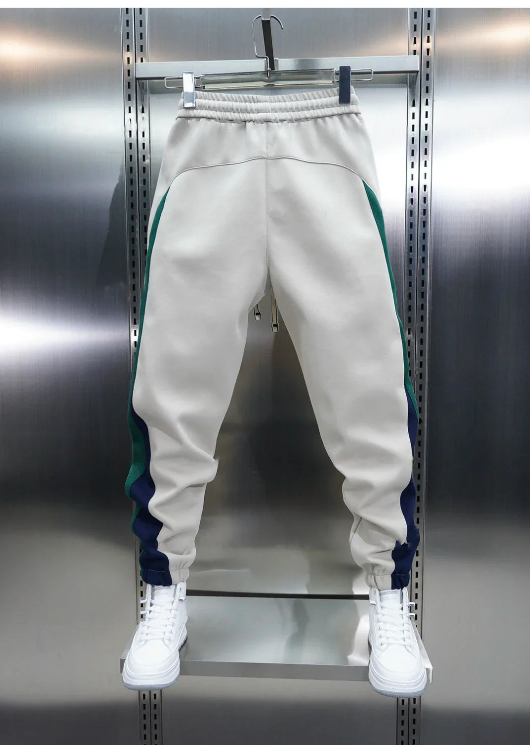 Elvy Paris™ - Pantalon Tendance à Rayures Contrastées