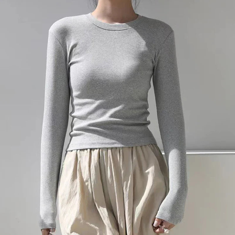 Elvy Paris | Haut Basique Manches Longues en Coton