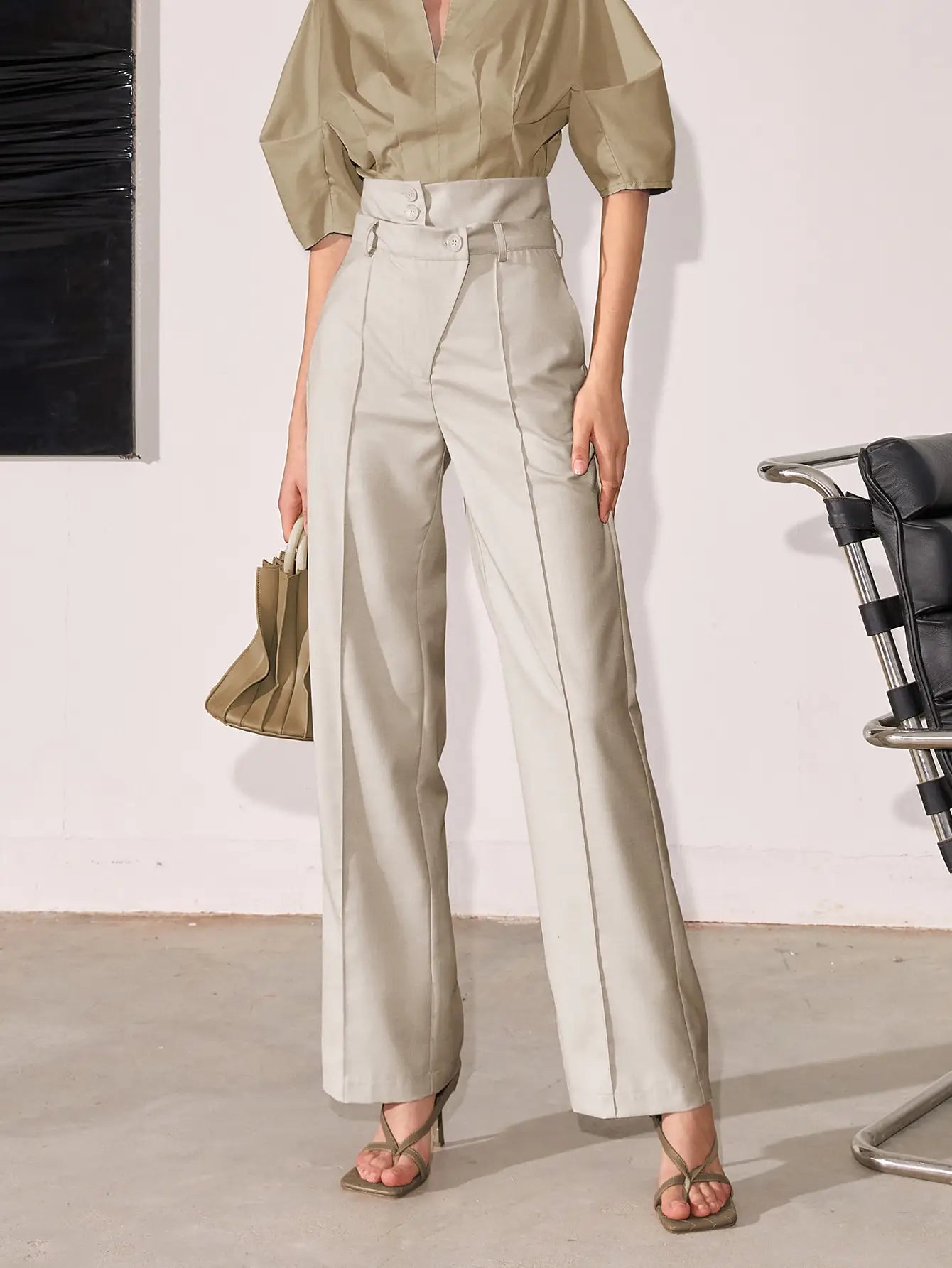 Elvy Paris | Pantalon taille haute – Élégance structurée
