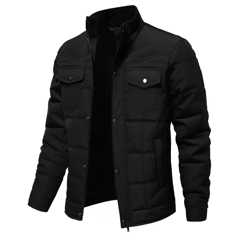 Elvy Paris™ | Manteau d'Hiver Chaud avec Poches Poitrine