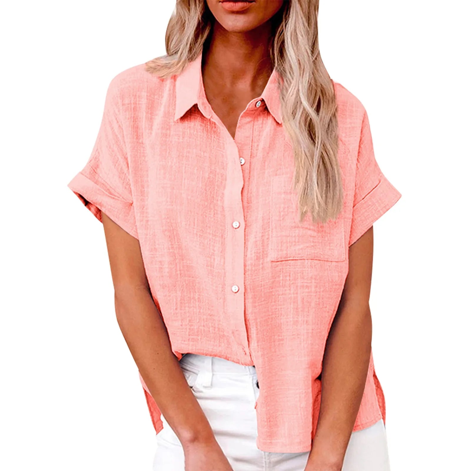 Elvy Paris | Chemise classique décontractée en coton et lin