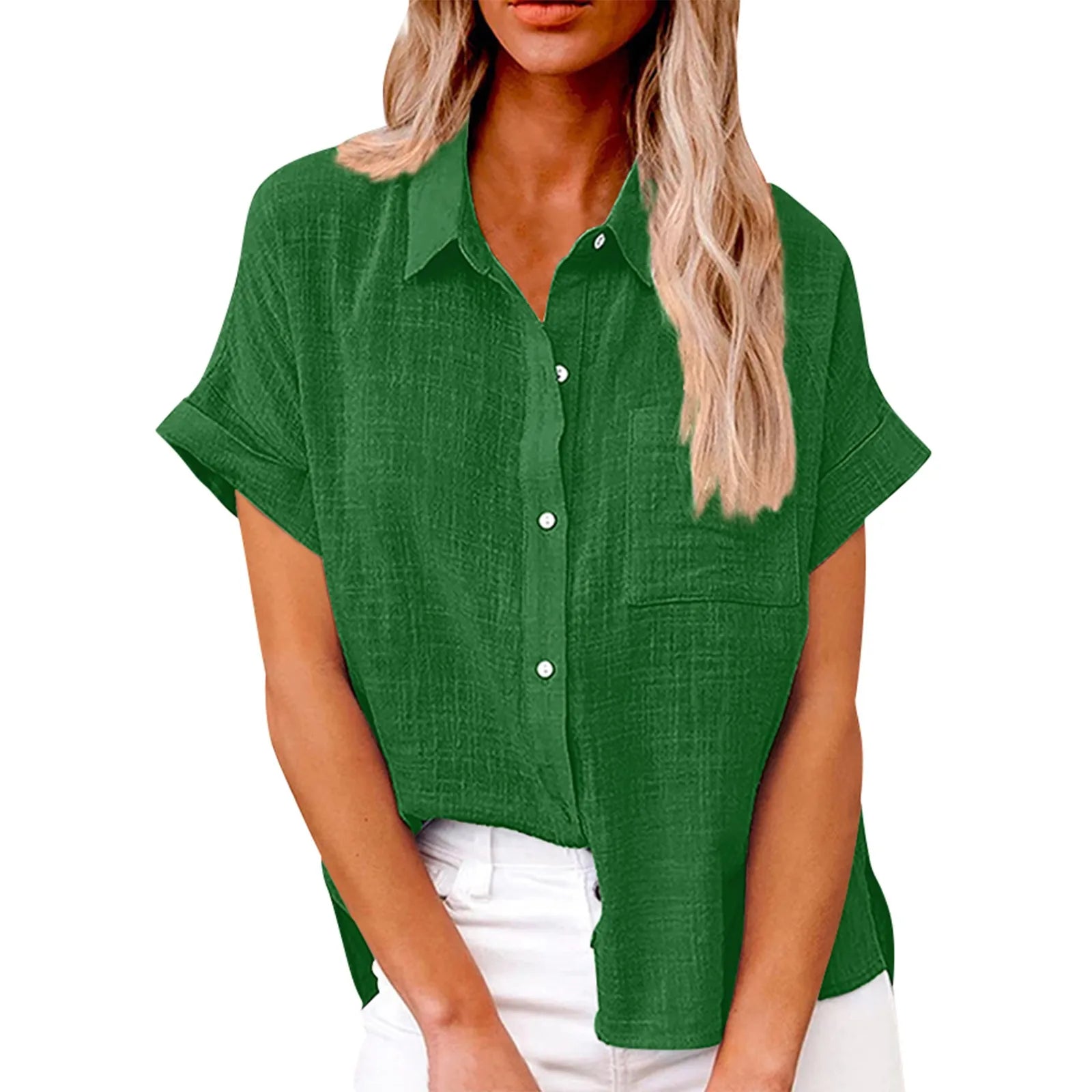 Elvy Paris | Chemise classique décontractée en coton et lin