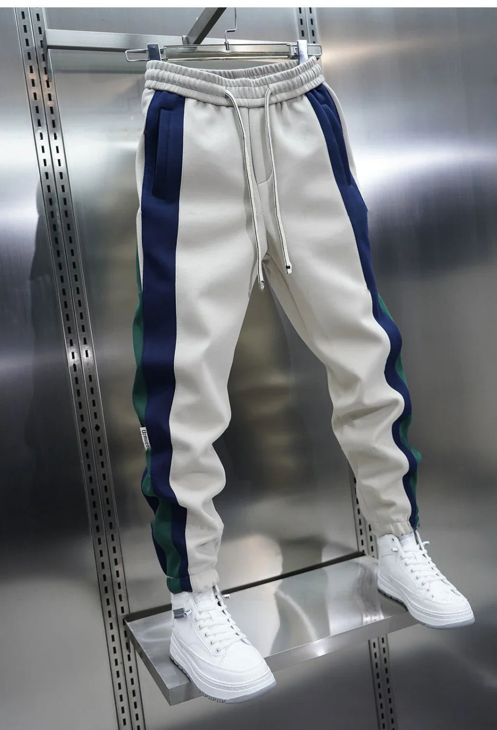 Elvy Paris™ - Pantalon Tendance à Rayures Contrastées