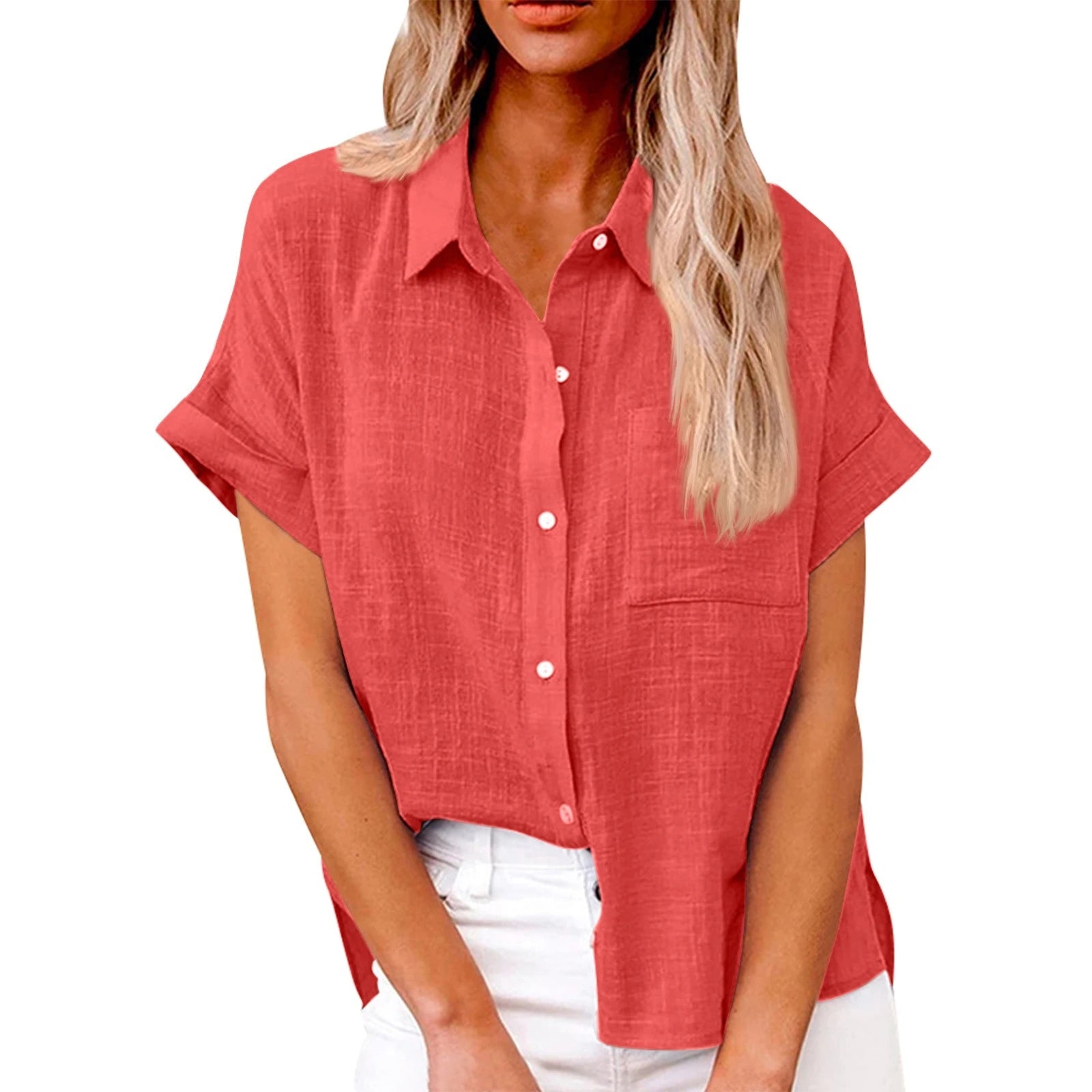 Elvy Paris | Chemise classique décontractée en coton et lin
