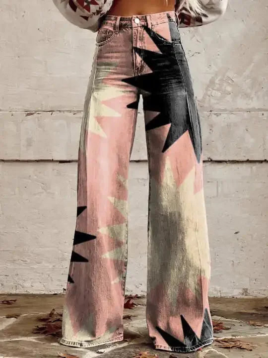 Elvy Paris | Pantalon évasé de couleur