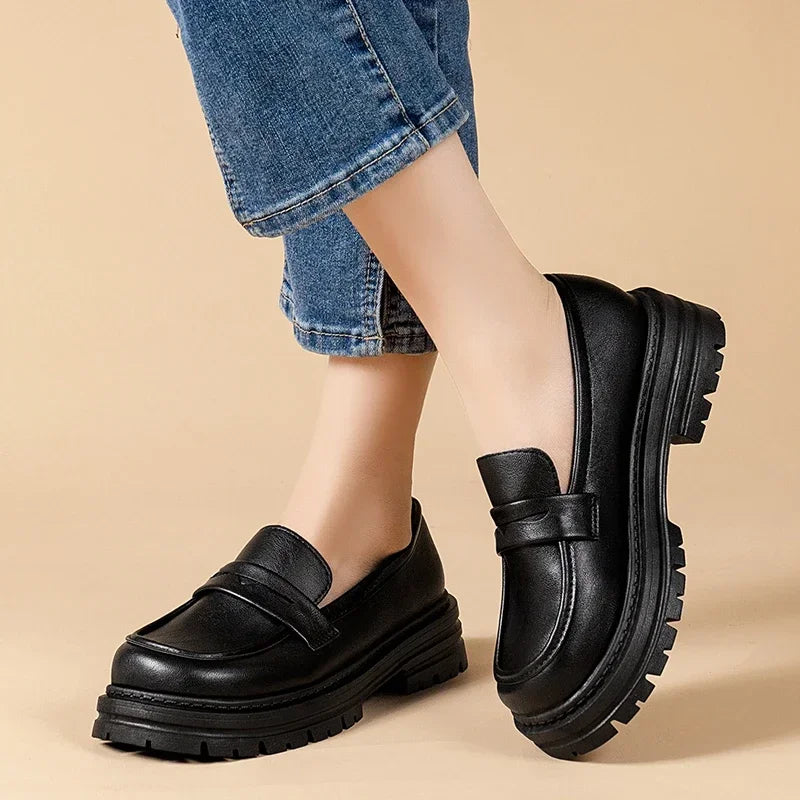 Elvy Paris | Mocassins Chunky avec Chaîne Dorée