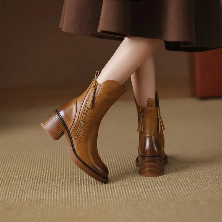 Elvy Paris™ - Bottes en cuir premium
