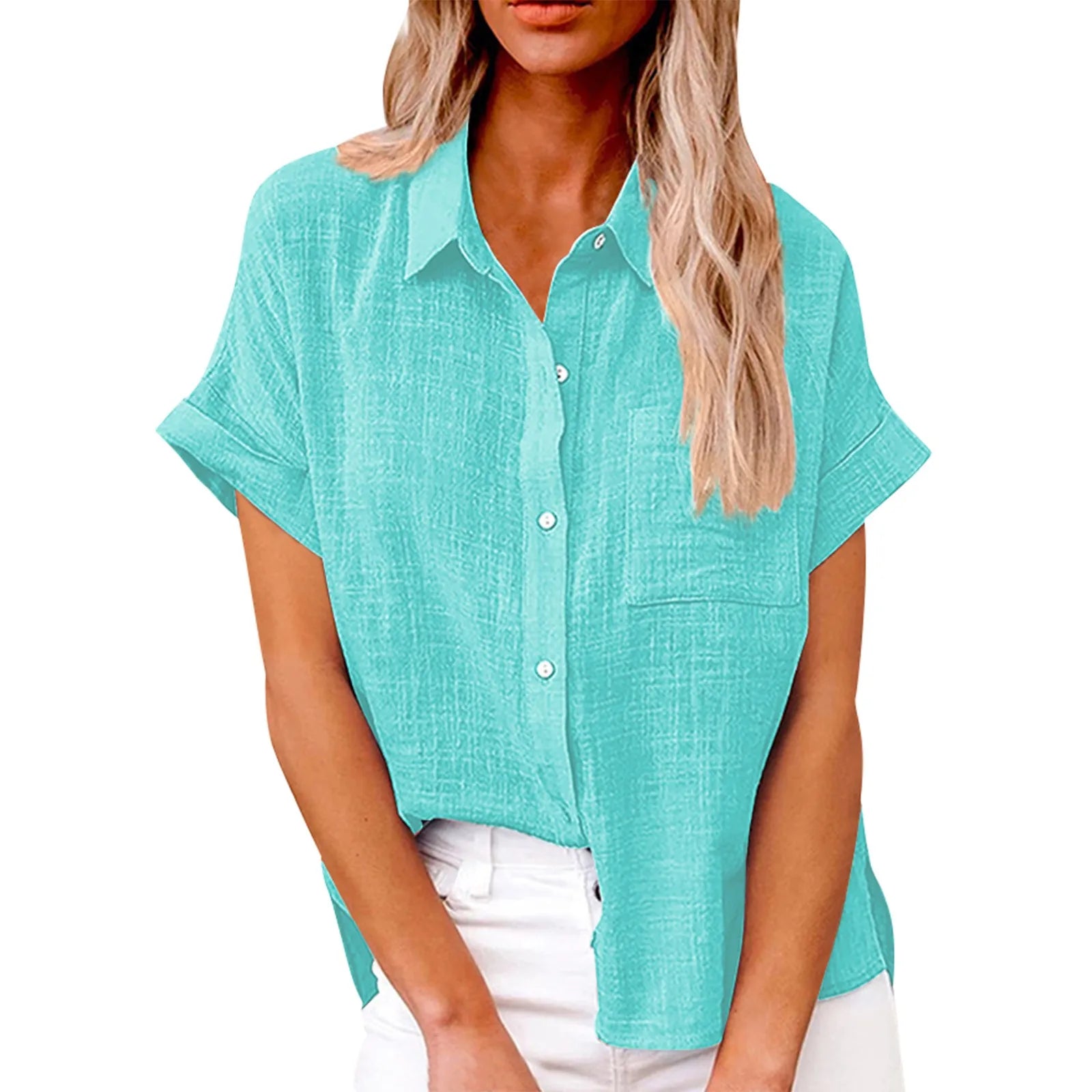 Elvy Paris | Chemise classique décontractée en coton et lin