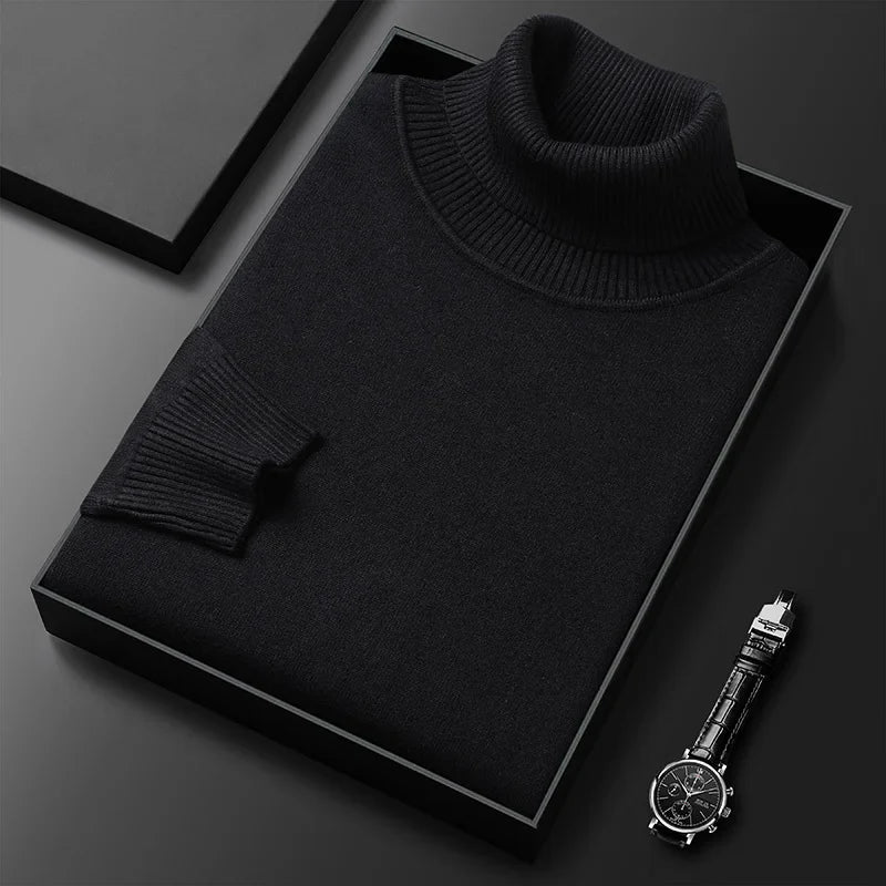 Elvy Paris™ | Pull Col Roulé en Cachemire de Luxe