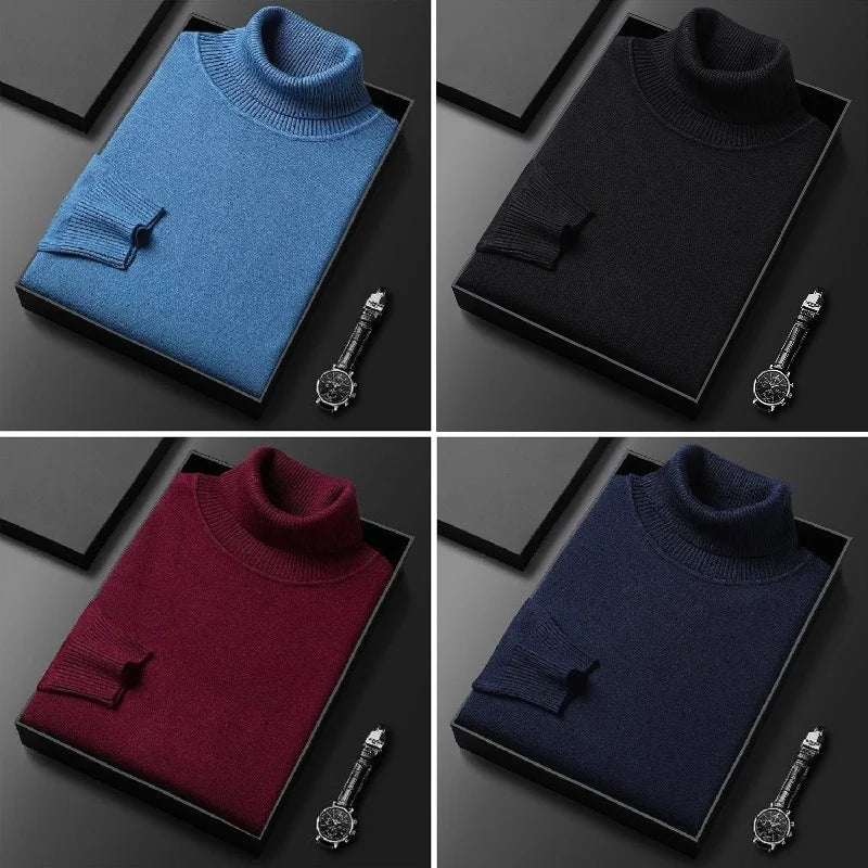 Elvy Paris™ | Pull Col Roulé en Cachemire de Luxe