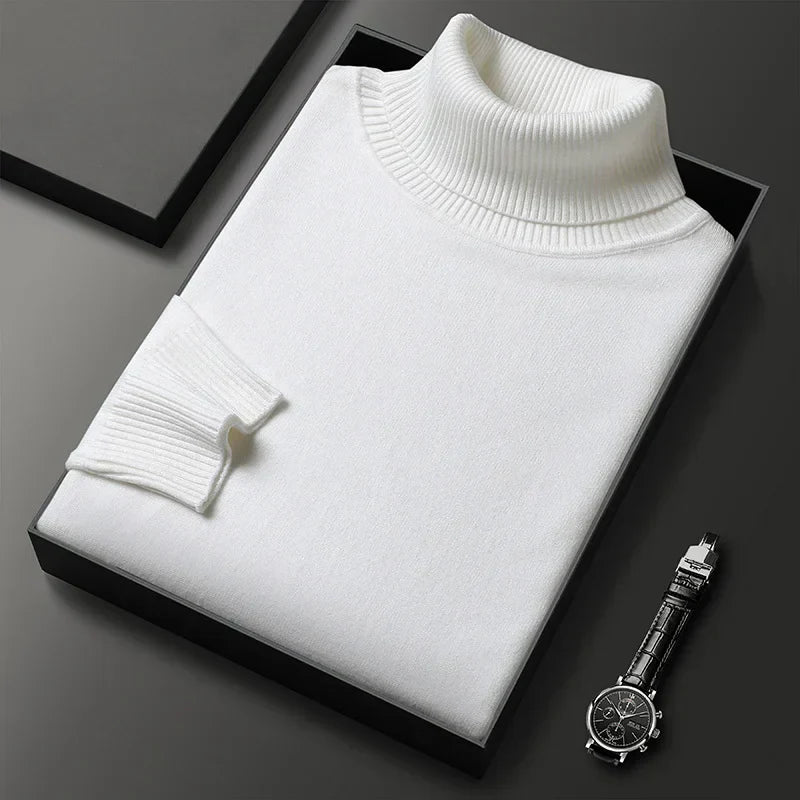 Elvy Paris™ | Pull Col Roulé en Cachemire de Luxe