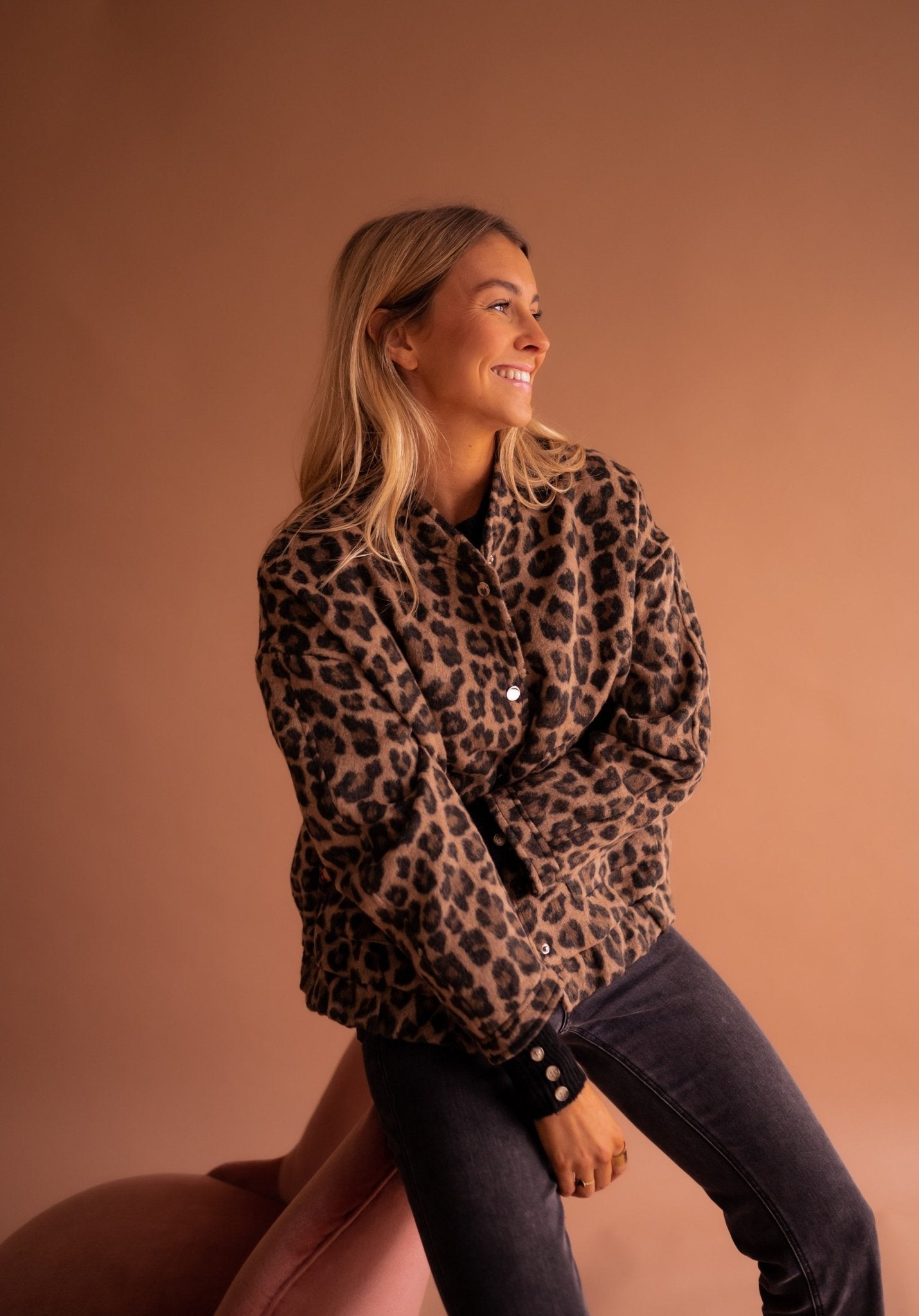 Luna - Veste Tendance avec Imprimé Léopard