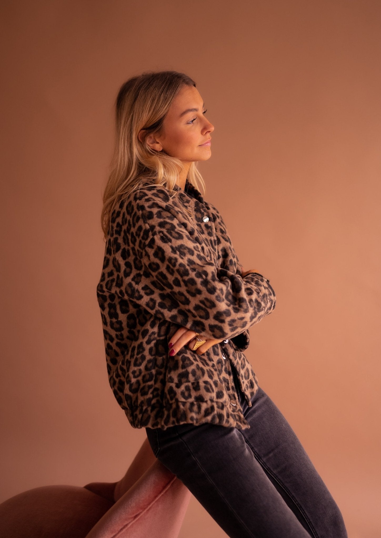 Luna - Veste Tendance avec Imprimé Léopard