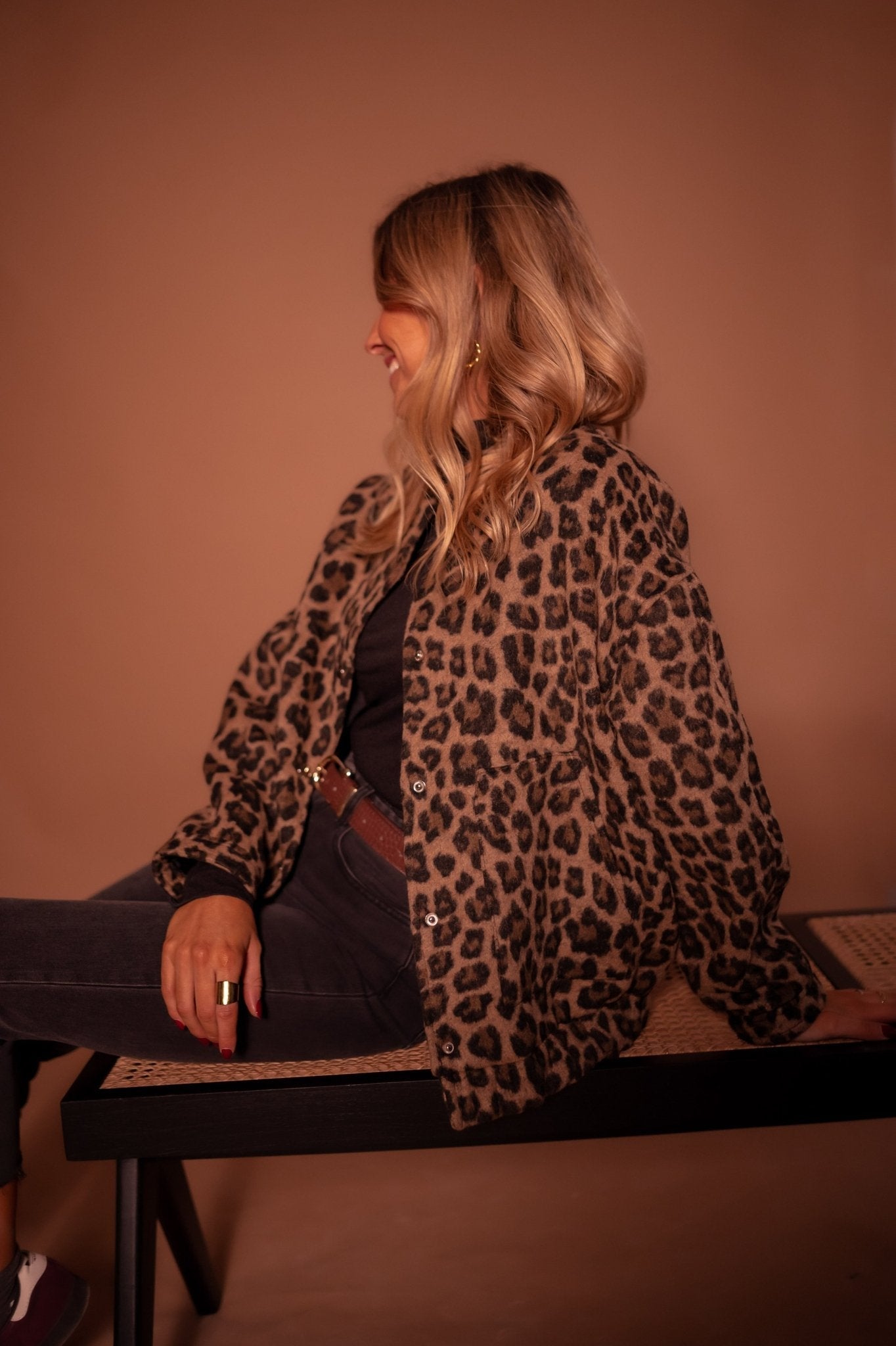 Luna - Veste Tendance avec Imprimé Léopard