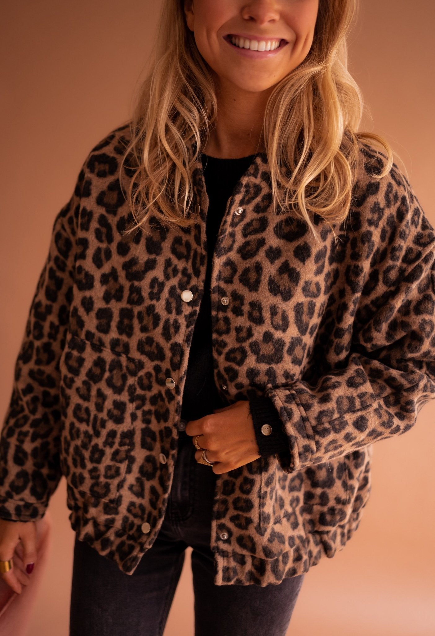 Luna - Veste Tendance avec Imprimé Léopard