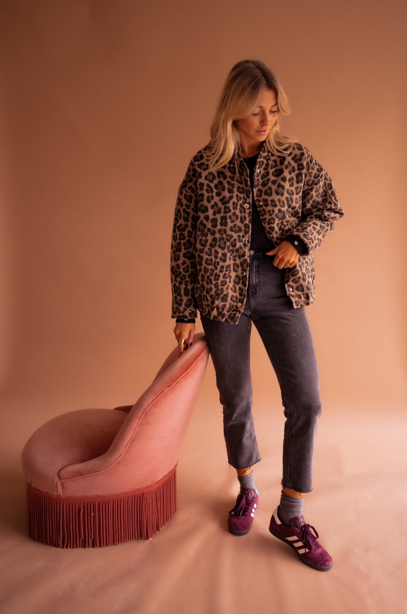 Luna - Veste Tendance avec Imprimé Léopard