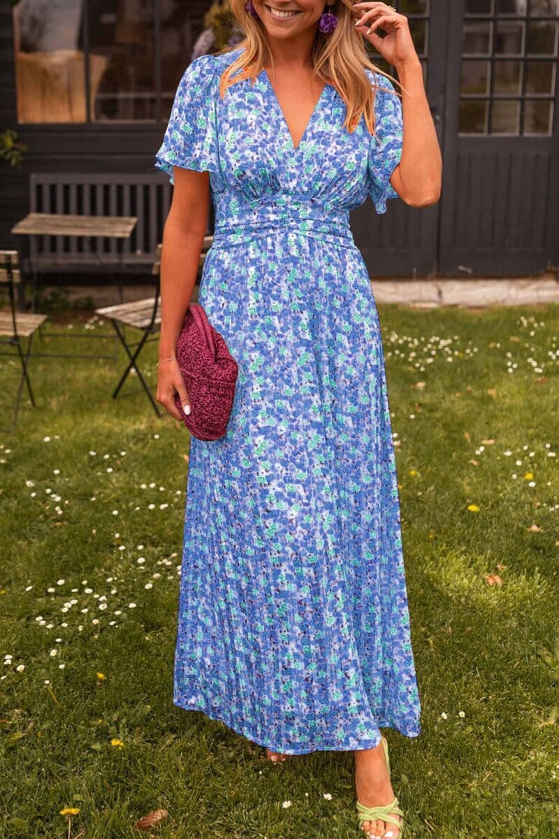Sandra - Robe longue élégante avec décolleté en V