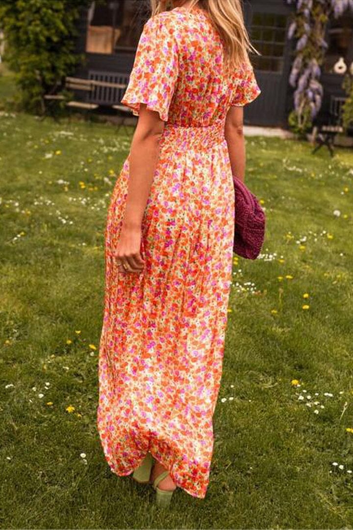 Sandra - Robe longue élégante avec décolleté en V