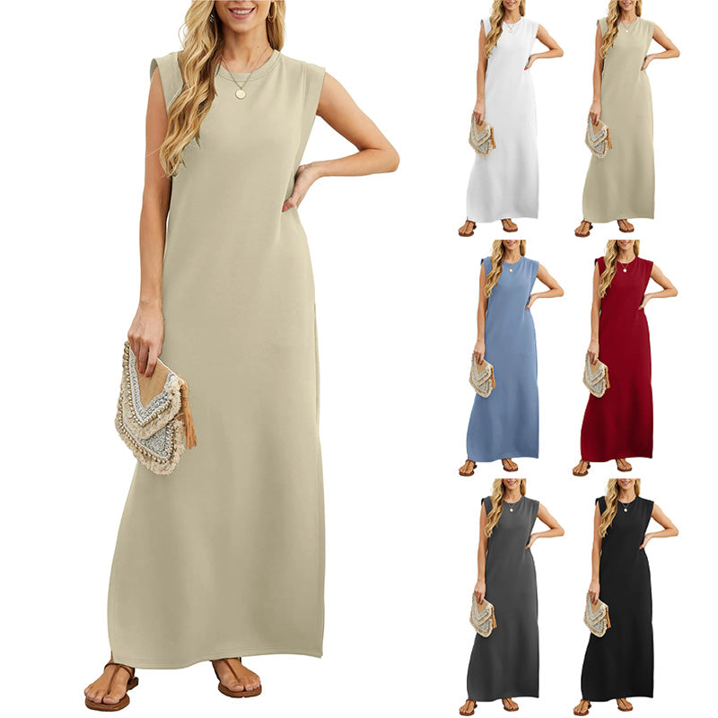 Emma - Robe longue fluide anti-pli