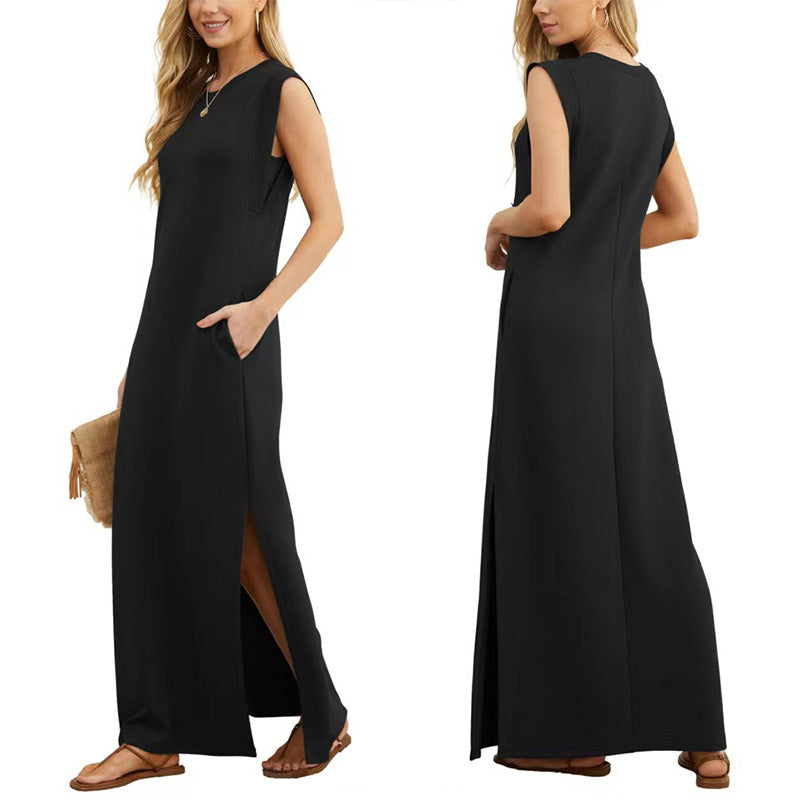 Emma - Robe longue fluide anti-pli